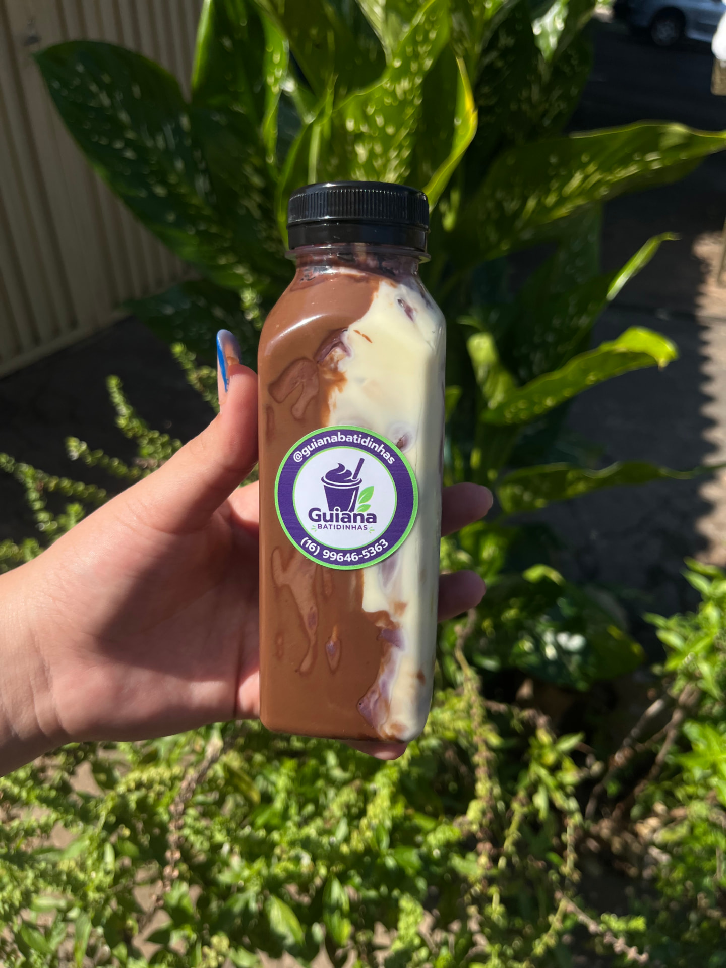 Garrafinha de açaí batido Guiana Batidinhas